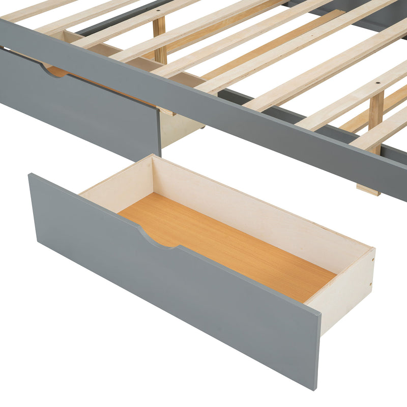 Platform Bed With Trundle And 2 Drawers