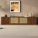 TV Stand, Media Console With Adjustable Shelves - Walnut