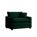 Modern Classic Corduroy Fabric Single Chair Deep Seat Sofa With Pillow