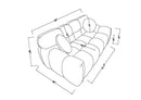 64.96 length ,35.83" deepth ,human body structure for USA people,  marshmallow sofa,boucle sofa ,2  seater, BEIGE  BOUCLE