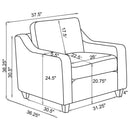 Christine - Upholstered Sloped Arm Sofa Set