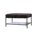Upholstered Ottoman Coffee Table Foot Rest With Open Storage
