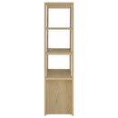 Laurelton - 3-Shelf Media Tower Tall Pier Cabinet - Light Oak