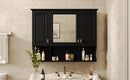 Wall Mounted Bathroom Medicine Wall Cabinet With Mirror & Open Shelves