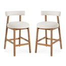 Counter Stool For Kitchen, Dining & Cafe (Set of 2) - Natural / Beige