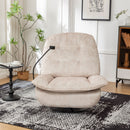 Modern Swivel Gliding Recliner Chair With Rocking Function And Phone Holder, Large Comfortable