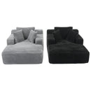 Modern Full Compressed Chaise Lounge Sofa Bed With Removable Pillows