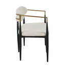 Modern Upholstered Loveseat Settee With Iron Frame