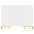 Elsa - 2 Door Wood Storage Accent Cabinet - White And Gold
