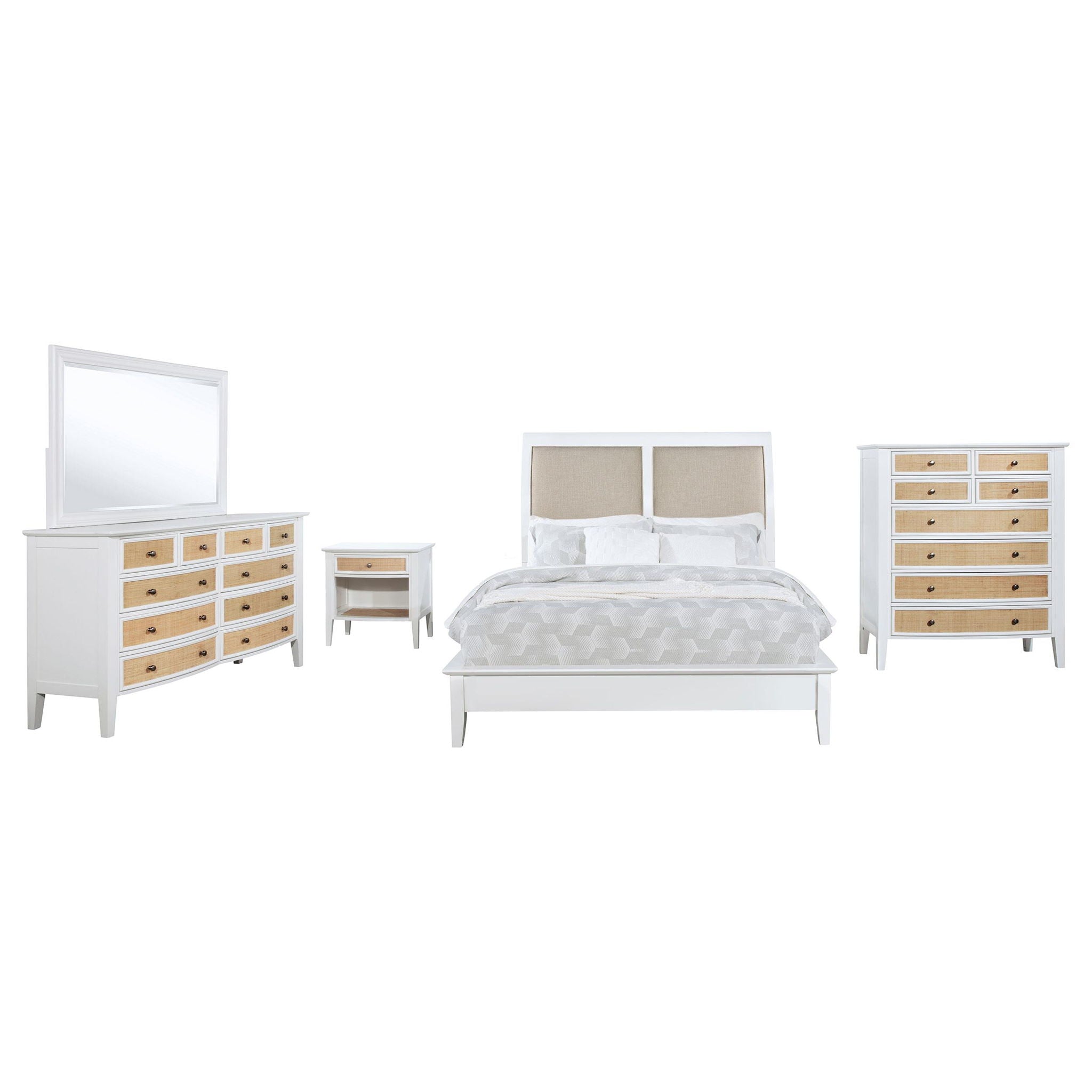 Bexhill 5-piece Eastern King Bedroom Set White