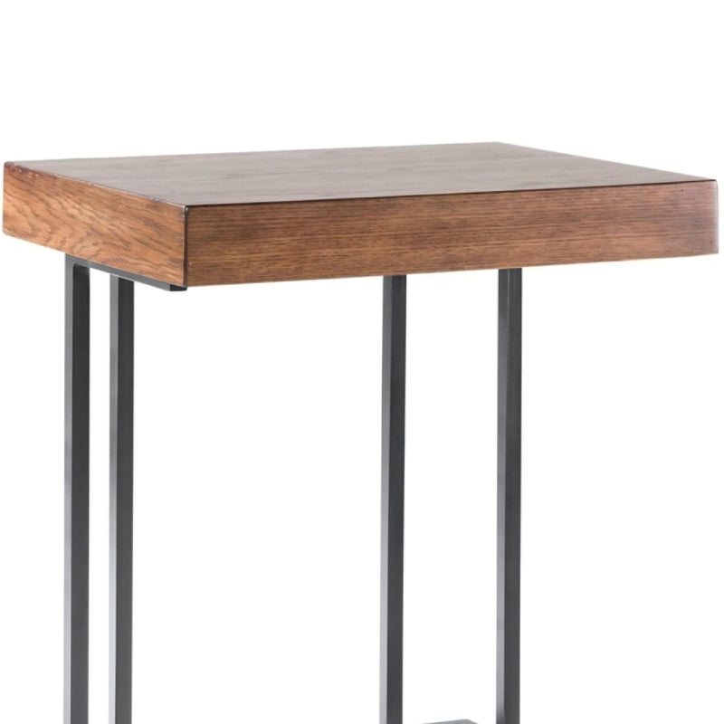 Wynn - Pull Up Table With Storage Compartment 22X16X26" - Pecan