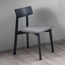 Real - Side Chair Set of 2) - Gray Linen & Black