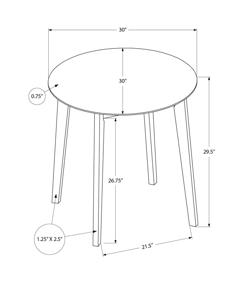 Round Small Dining Table, Transitional