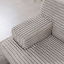 Modern Comfortable Cloud Sofa, Soft Plush Corduroy With Square Armrests