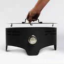 15" Propane Tabletop Gas Fire, 40000 Btu Round Steel Fire Pit For Outdoor Living Room Garden Balcony - Black