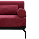 Modern Loveseat Sofa 2 Seater With USB Ports, Cylindrical Armrests