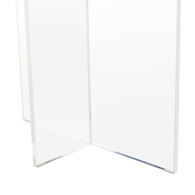 Modern Minimalist Wooden Table With Acrylic Legs