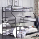 Caius II - Triple Bunk Bed - Twin Over Full Over Queen - Gunmetal - Atlantic Fine Furniture Inc