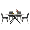 Modern Expandable Dining Table With Retractable Leaf With Chairs