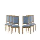 French Country Style Dining Chair With Upholstered Seating And Fluted Legs