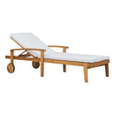 Jason - Black Chaise Lounge Adjustable Acacia Wood Outdoor Furniture