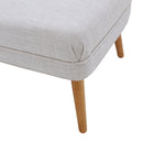 Elegant Classic Upholstered Loveseat With Curved Backrest