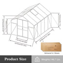 Gain Height Windproof Greenhouse All Season Outdoor Garden Shelter