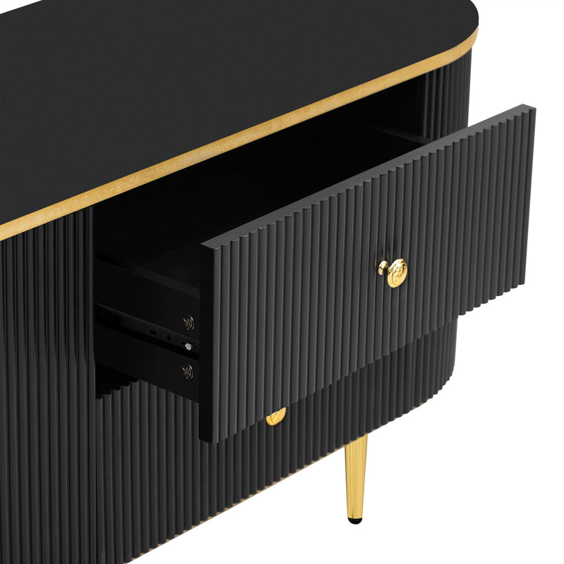 Modern TV Stand With 4 Drawers And 1 Cabinet