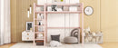Loft Bed With 4 Tier Shelves And Storage