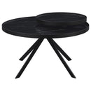 Briggs - Round Marble Printed Glass Top Coffee Table