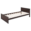 Loft Bed With A Twin Size Standalone Bed, Shelves, Desk, And Wardrobe