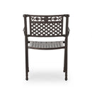Cast Aluminum Dining Chair With Hand Crafted Details - Bronze