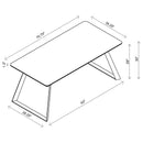 Smith - Rectangular Ceramic Top Dining Table - Black