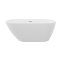 Glossy Freestanding Bathtub With Chrome Pop Up Drain