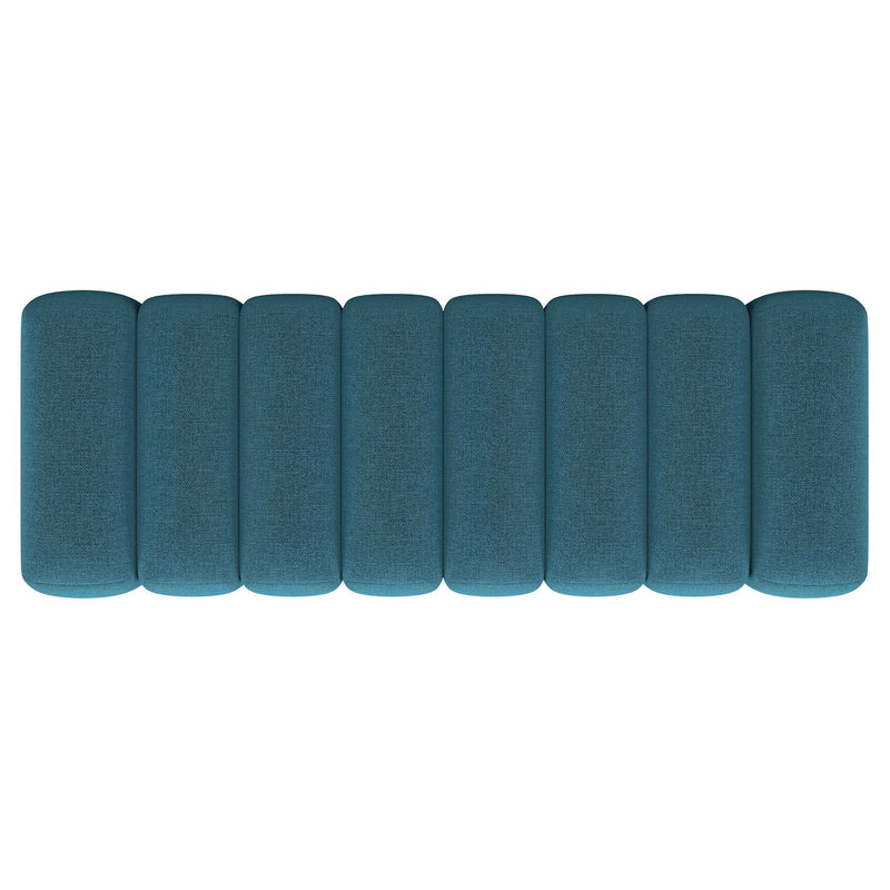 Modern Upholstered Tufted Accent Bench & Round Legs