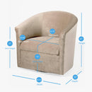 Eden - Swivel Chair With Microfiber Upholstery And Hardwood Frame