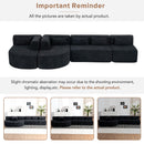 Upholstered Sofa Free Combined Sofa Couch With 2 Chaise Lounge And Five Back Pillows For Living Room