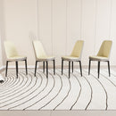 Modern Dining Chair With Cushions And Metal Legs