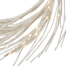 Paper Wreath With LED - White