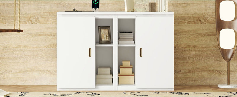 Murphy Bed With Shelves, Cabinets And USB Ports
