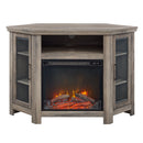 Classic Glass Door Fireplace TV Stand For Tvs Up To 55"