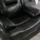 3 Seater Home Theater Recliner Manual Recliner Chair With A LED Light Strip Two Built-In Cup Holders For Living Room