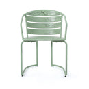 3 Piece Elegant Outdoor Bistro Set With 2 Chairs And Oval Table