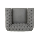 Nexuson - Upholstered Chesterfield Chair With Deep Tufted And Nailhead Trim