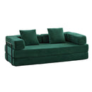 Floor Couch, Convertible Floor Sofa Bed With Pillow Back Support Armrest