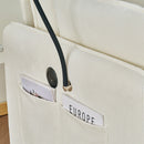 Comfy Corduroy Oversized Chaise Lounge Chair With Ottoman And Storage