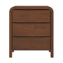 Lionel - Mid-Century Modern Nightstand 3 Drawer Bed Side Table - Brown