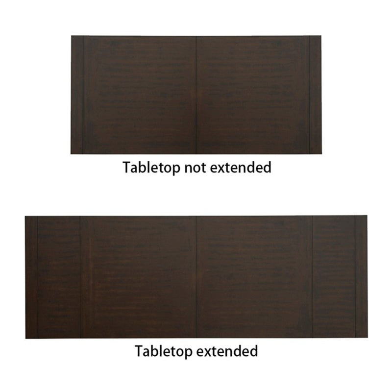 Rectangle Extension Dining Table - Brown