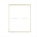 Double Sliding Shower Door, Semi-Frameless Bypass Bathroom Sliding Door With 1/4" (6 Mm) Tempered Glass For Walk-In Shower