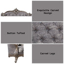 Elozzol - Sofa With 5 Pillows - Fabric & Antique Bronze Finish - 54" - Atlantic Fine Furniture Inc